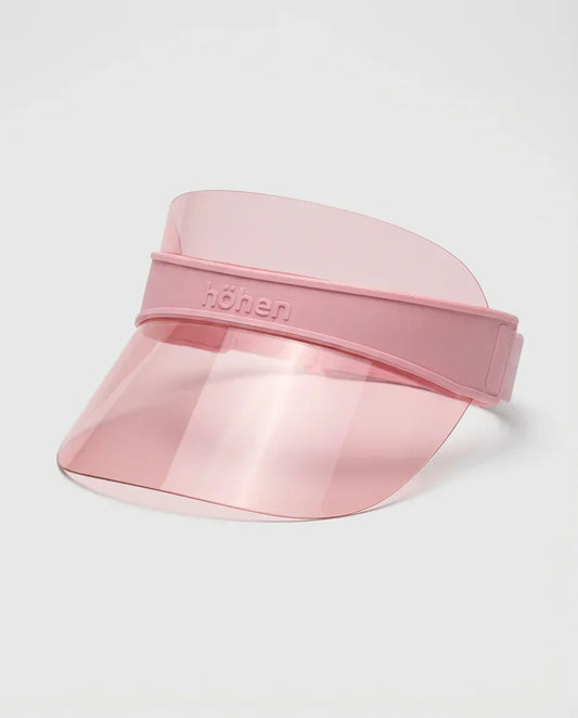 Luxury women's sports visor with translucent shield in pink by höhen