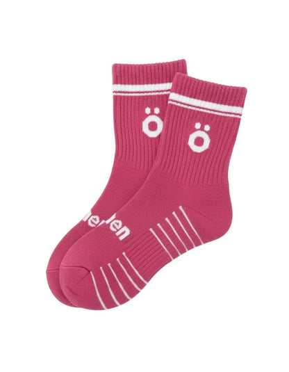 Magenta höhen merino wool socks for women with a sporty design, breathable and comfortable for gym and running